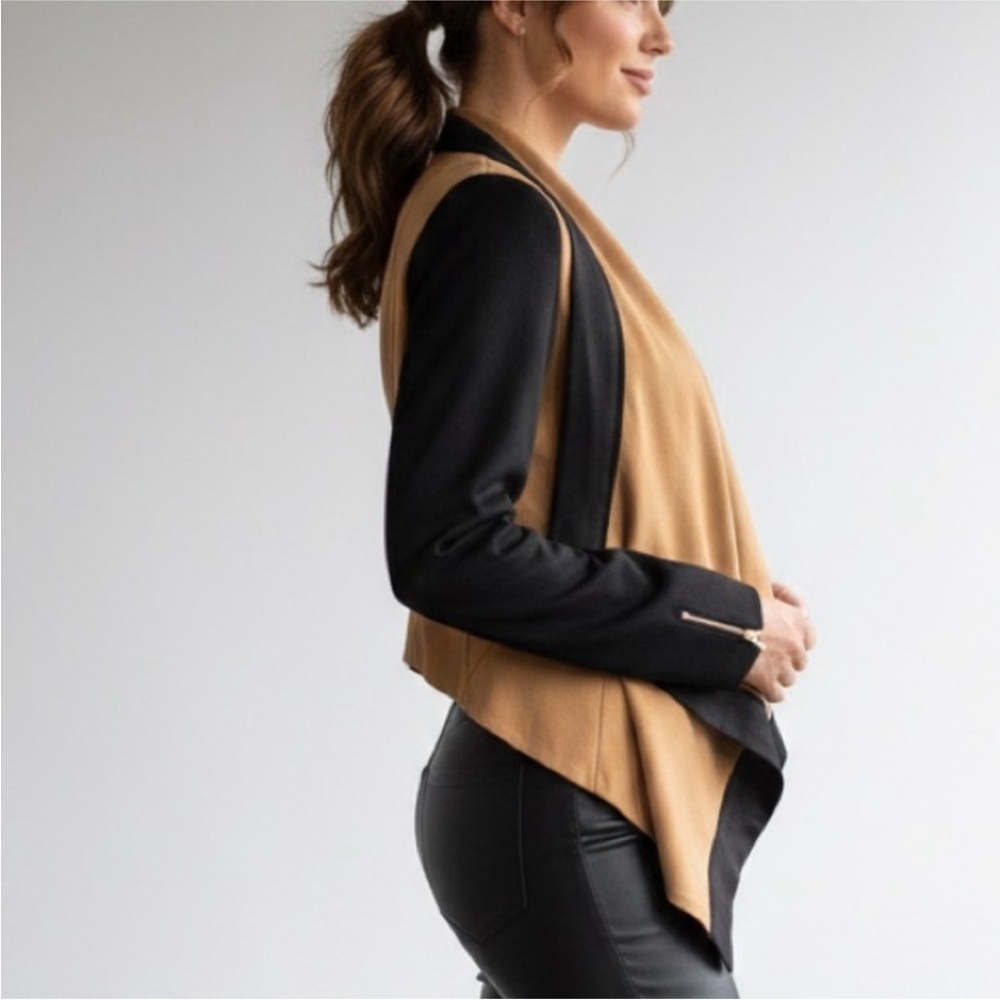 Mo&Co Viscose Blend Faux Suede Cardigan size Small - Picture 2 of 8
